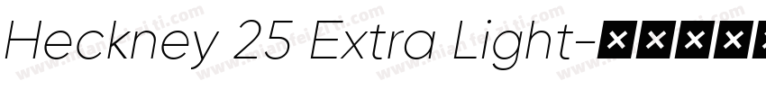 Heckney 25 Extra Light字体转换